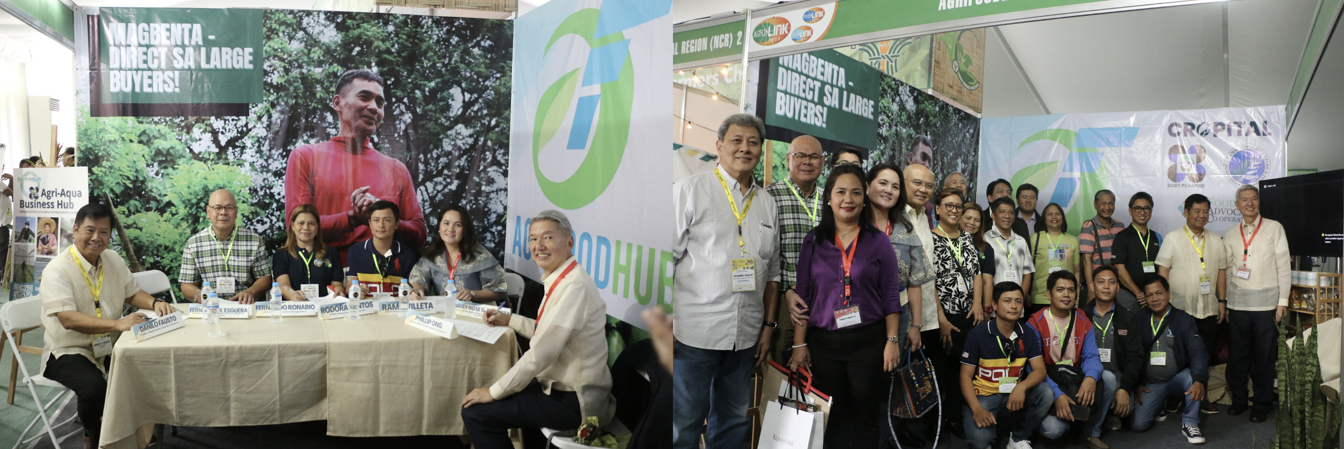 Members of farmer groups and food industry players pledge their commitment in an MOU-signing for direct farmer-to-buyer market access. (Image credit: Karl Vincent S. Mendez, S&amp;T Media Services).